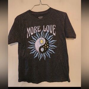 Mighty Fine black More love graphic t-shirt size womens small